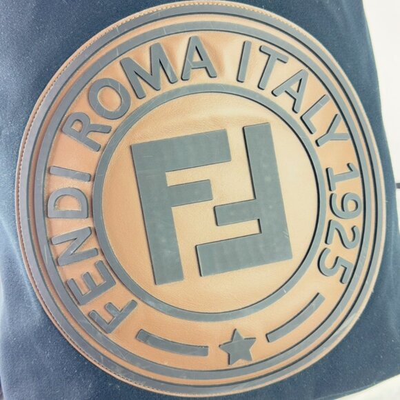 FENDI Roma Black Canvas 1925 Stamp Backpack Made in Italy Unisex Authenticated main image 14